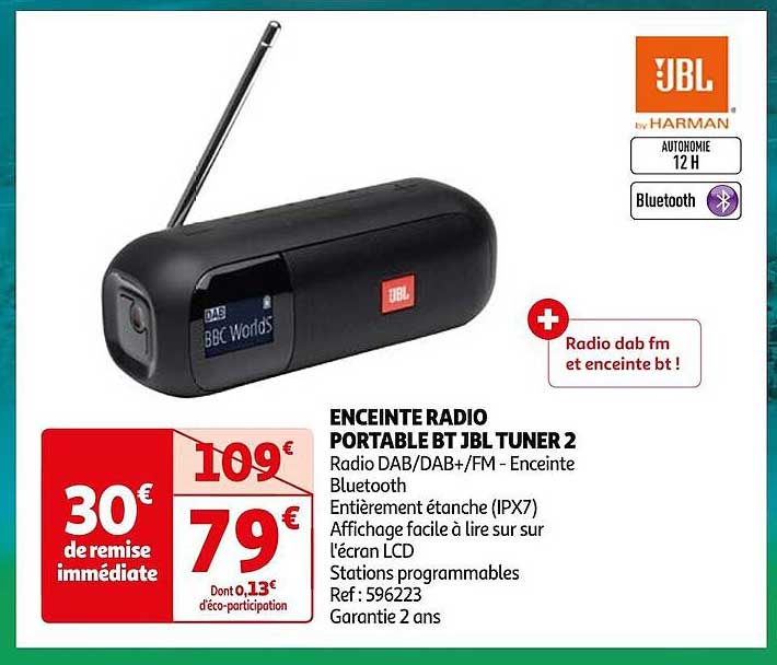 enceinte radio portable bt jbl tuner 2