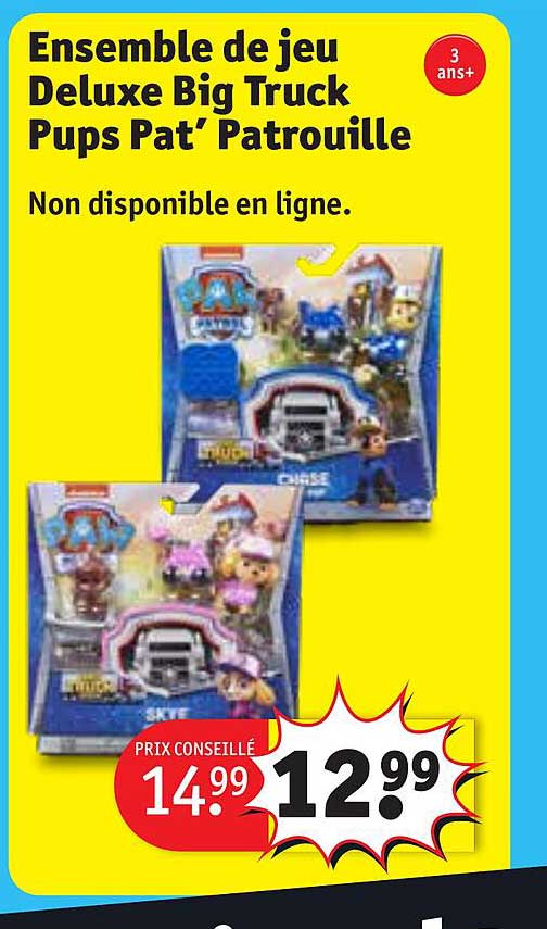ensemble de jeu deluxe big truck pups pat'patrouille