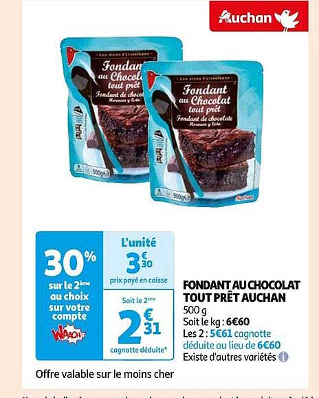 Fondant Au Chocolat Tout Prêt Auchan