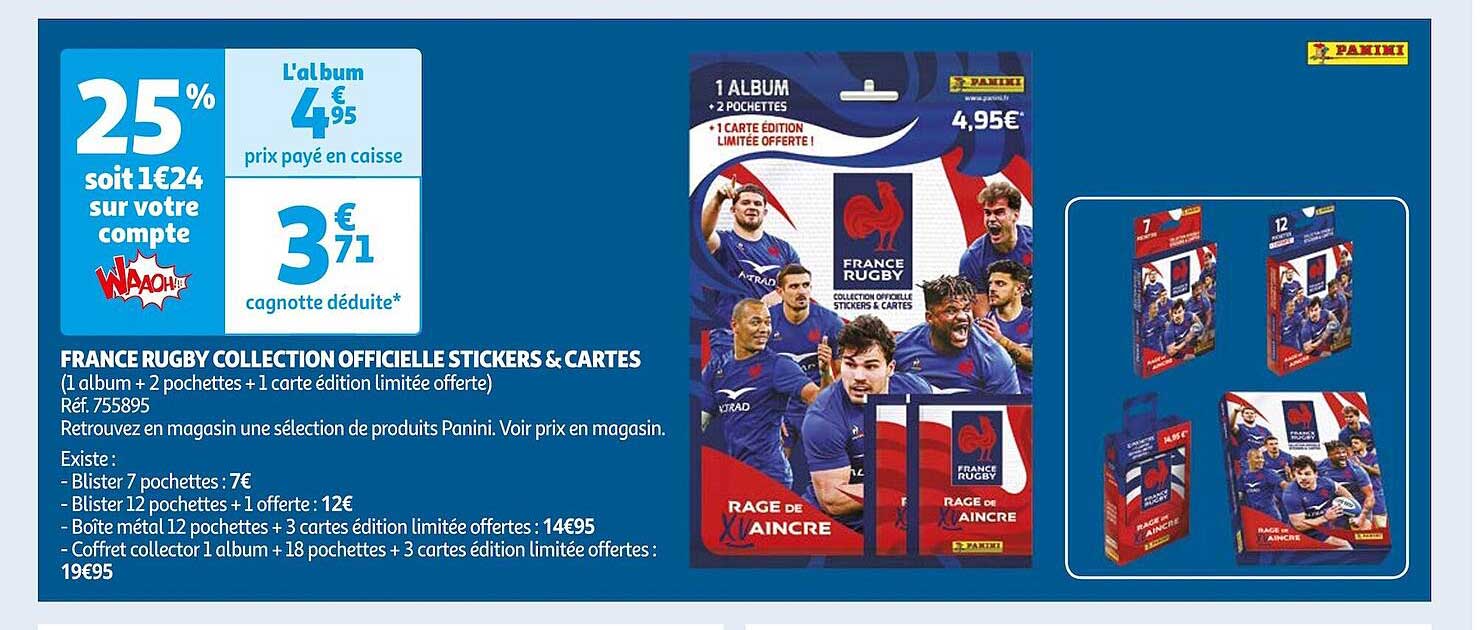 france rugby collection officielle stickers & cartes