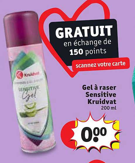gel à raser sensitive kruidvat