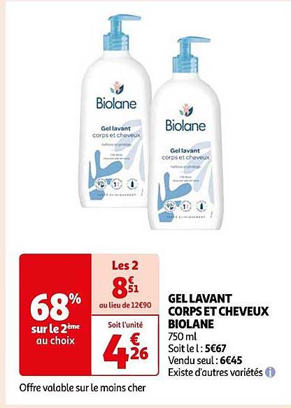 Gel Lavant Corps Et Cheveux Biolane