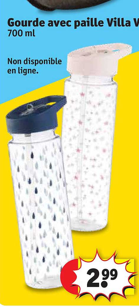 gourde avec paille villa volance