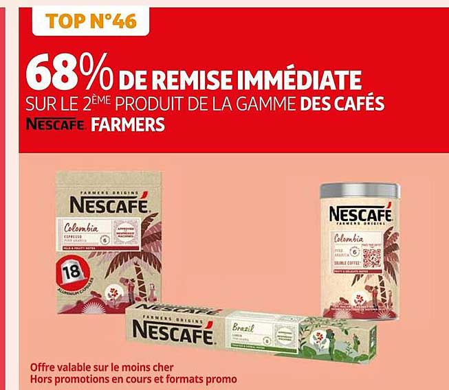 la gamme des cafés nescafé farmers