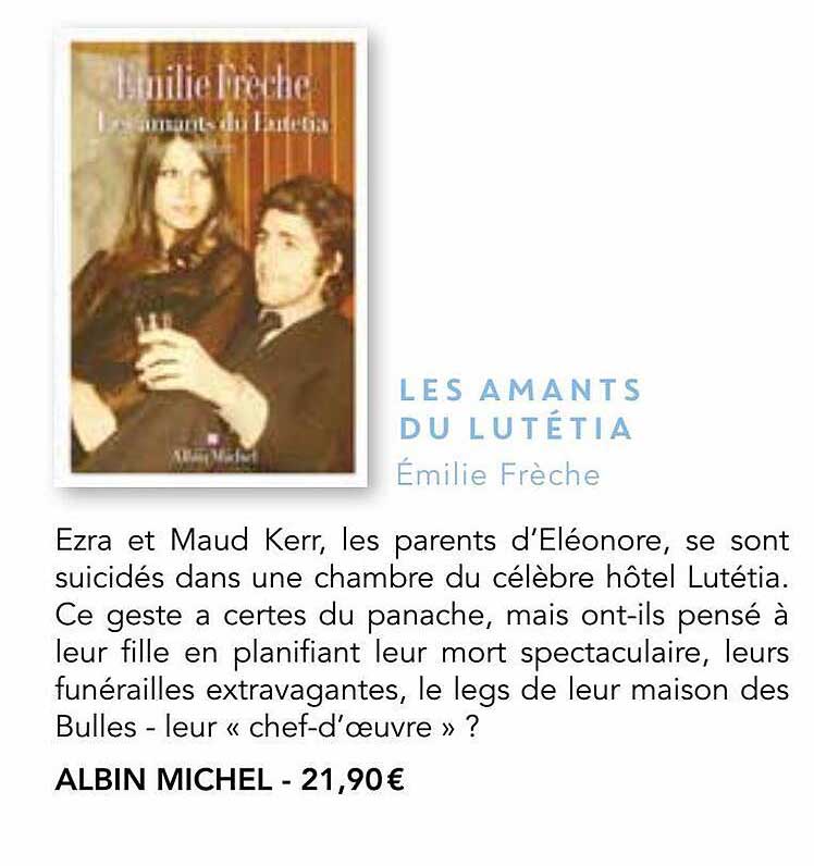 les amants du lutétia - émilie frèche