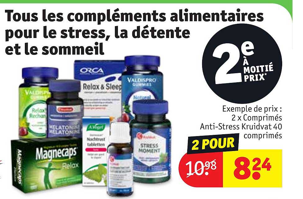 les compléments alimentaires pour le stress, la détente et le sommeil