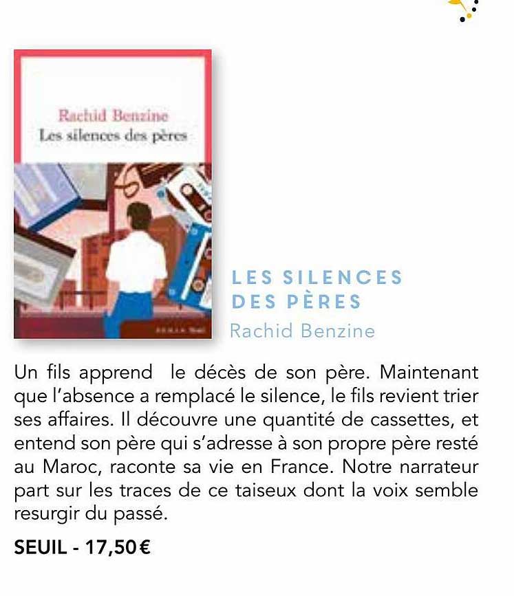 les silences des pères - rachid benzine