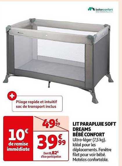 lit parapluie soft dreams bébé confort