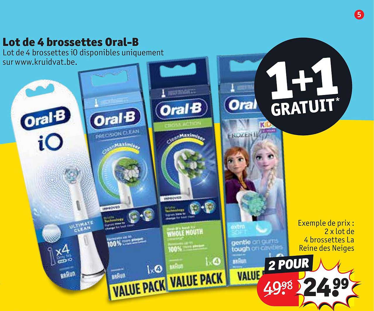 lot de 4 brossettes oral-b