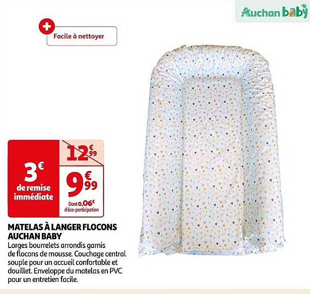 Matelas à Langer Flocons Auchan Baby
