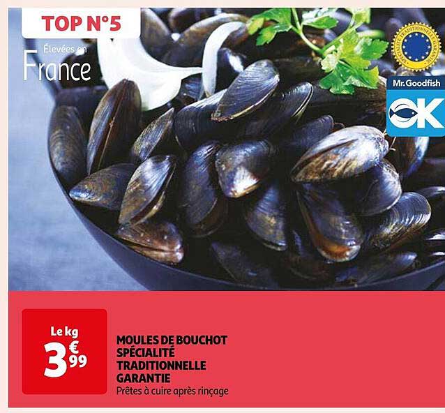 moules de bouchot spécialité traditionnelle garantie
