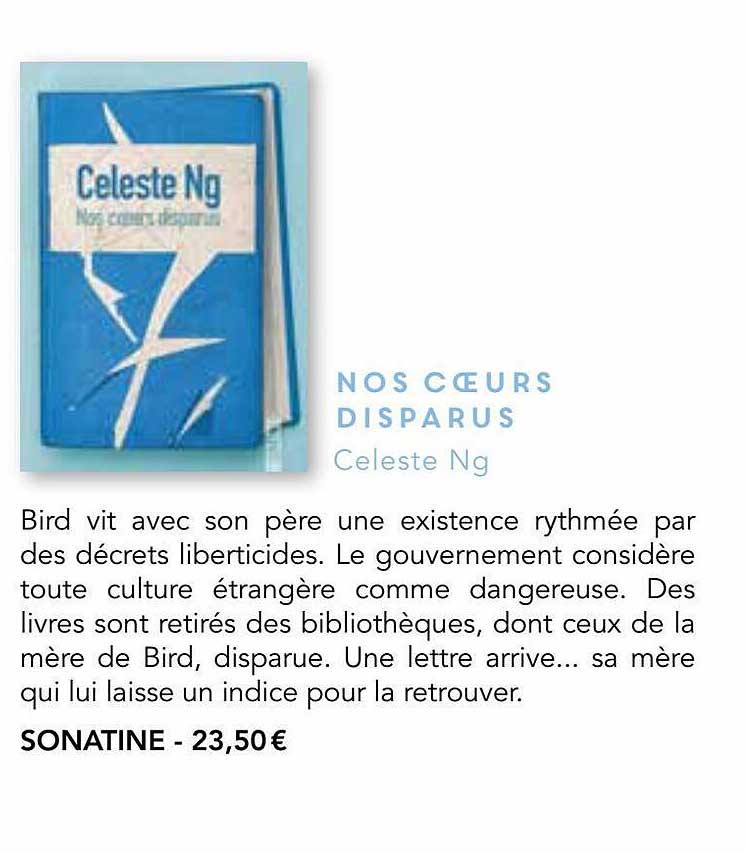 nos cœurs disparus - celeste ng