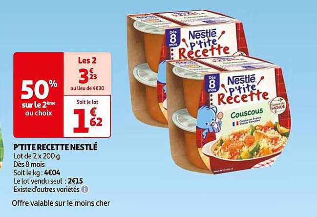 p'tite recette nestlé
