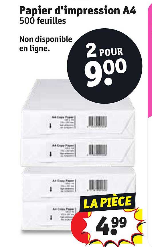 papier d'impression A4
