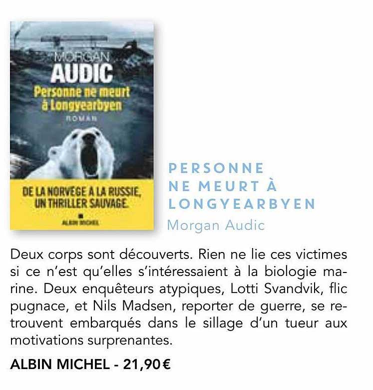 personne ne meurt à longyearbyen - morgan audic