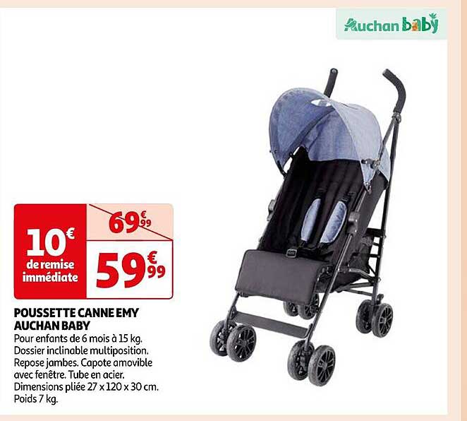 poussette canne emy auchan baby