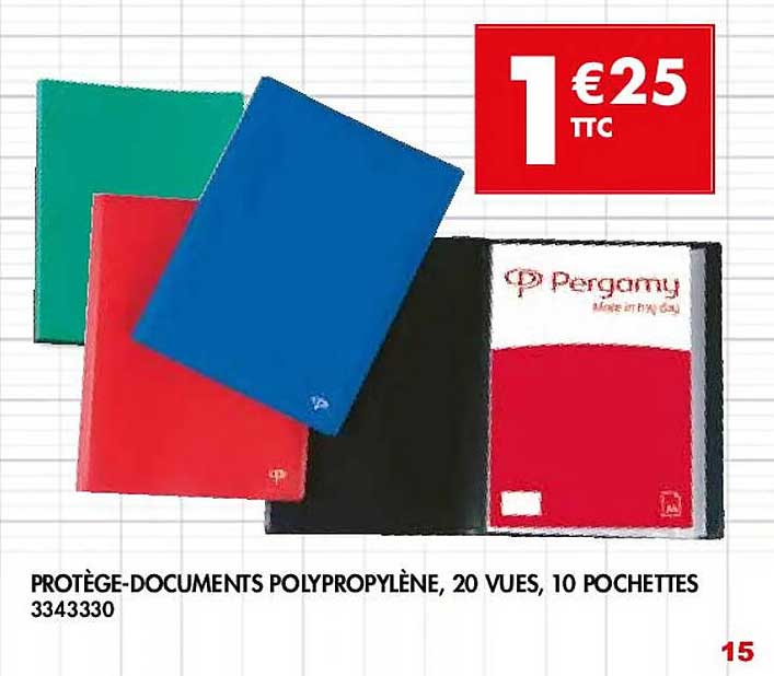 protège-documents polypropylène, 20 vues, 10 pochettes