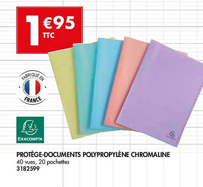 protège-documents polypropylène chromaline exacompta