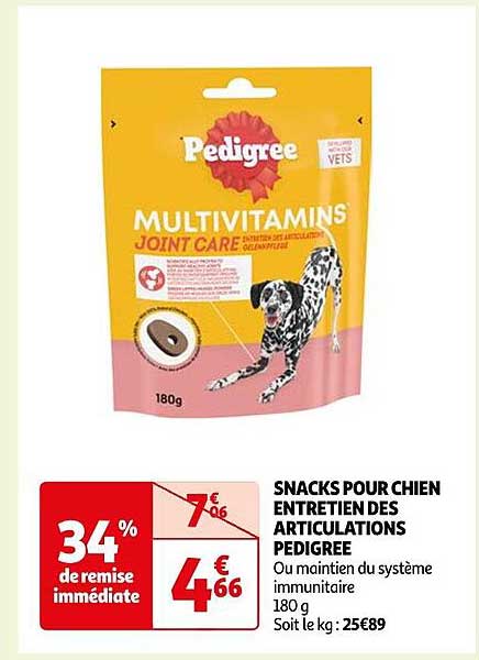 snacks pour chien entretien des articulations pedigree