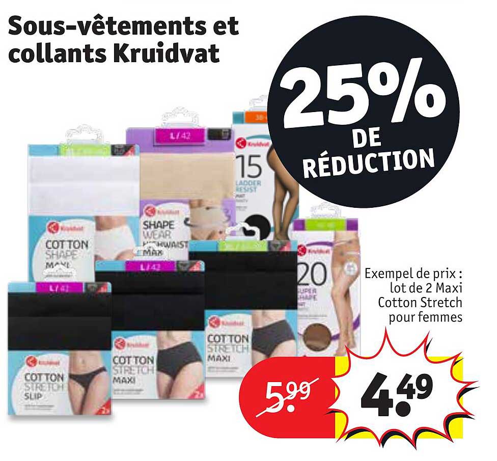 sous-vêtements et collants kruidvat
