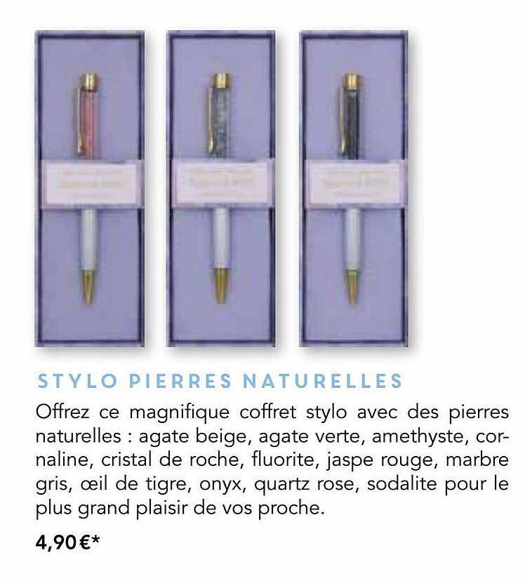 stylo pierres naturelles