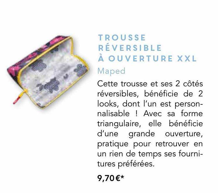 trousse réversible à ouverture xxl - maped