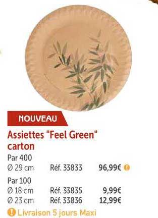 assiettes feel green carton