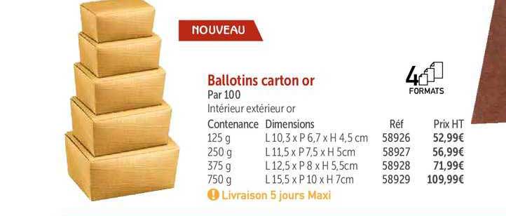 ballotins carton or