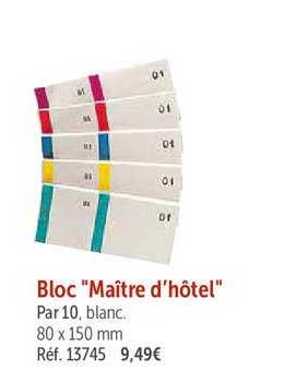 bloc maître d'hôtel