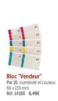 bloc vendeur
