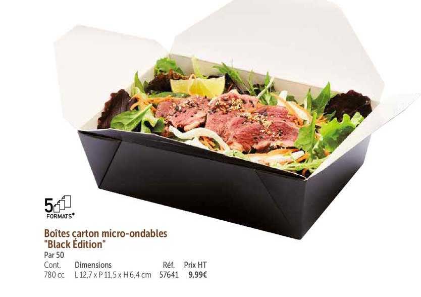 boîtes carton micro ondables "black édition"