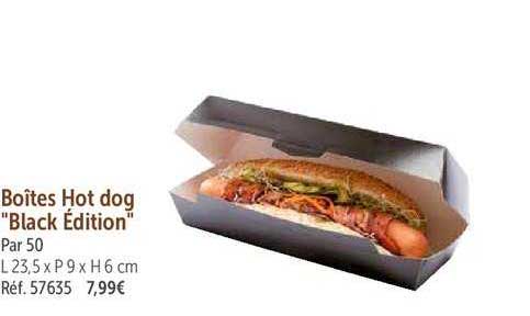 boîtes hot dog "black édition"