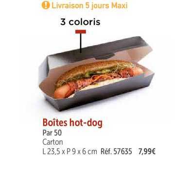 boîtes hot dog