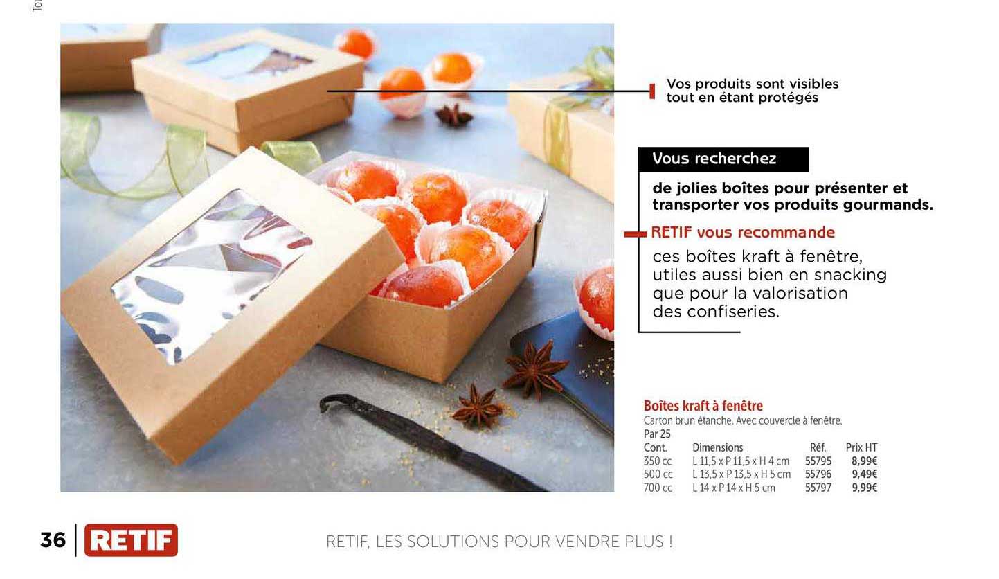 Boîtes Kraft à Fenêtre