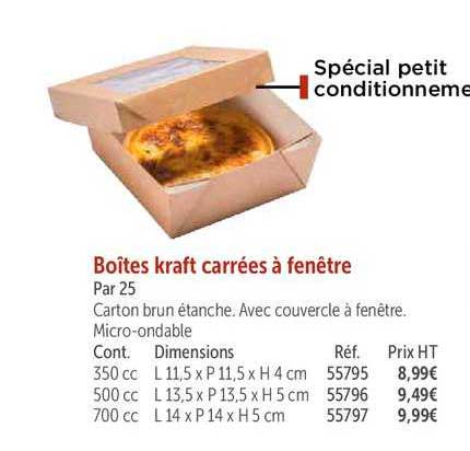 Boîtes Kraft Carrées à Fenêtre