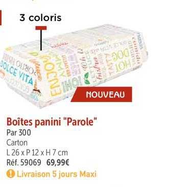 boîtes panini "parole"