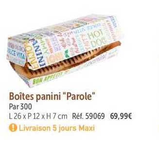 boîtes panini "parole"