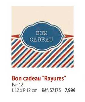 bon cadeau "rayures"