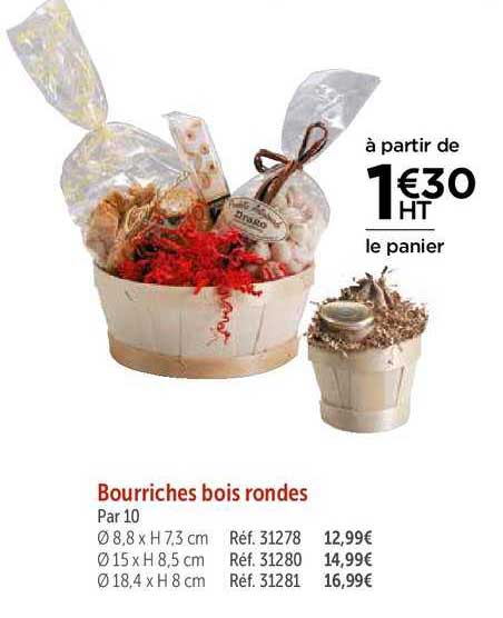 Bourriches Bois Rondes