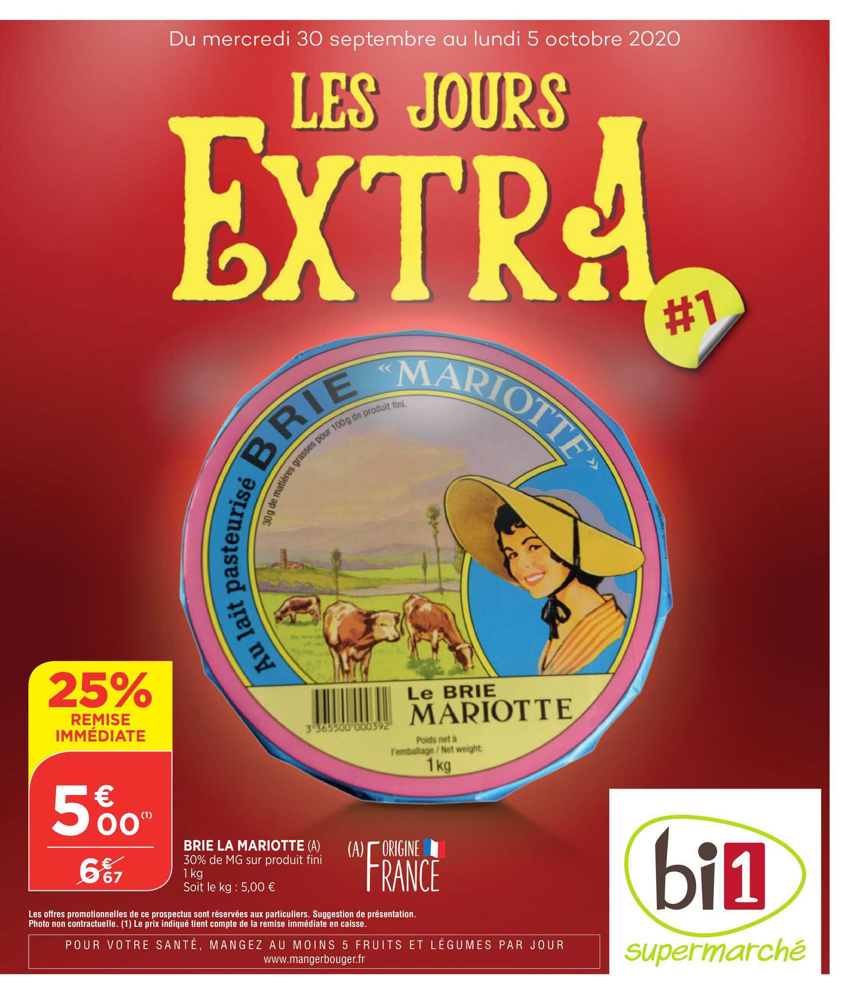 brie la mariotte 25% remise immédiate