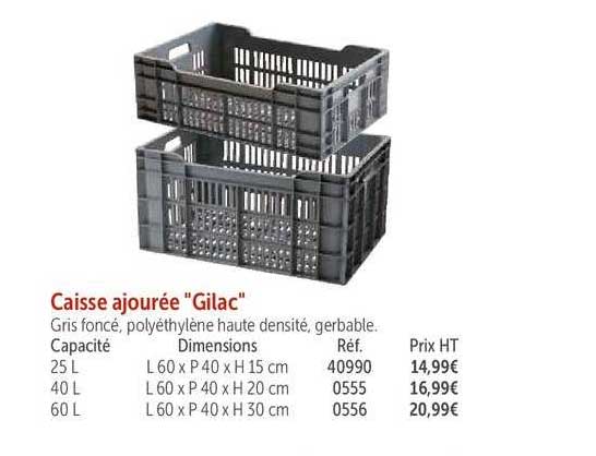 caisse ajourée gilac