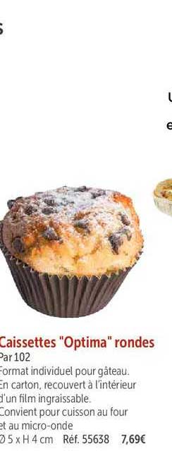 caissettes "optima" rondes
