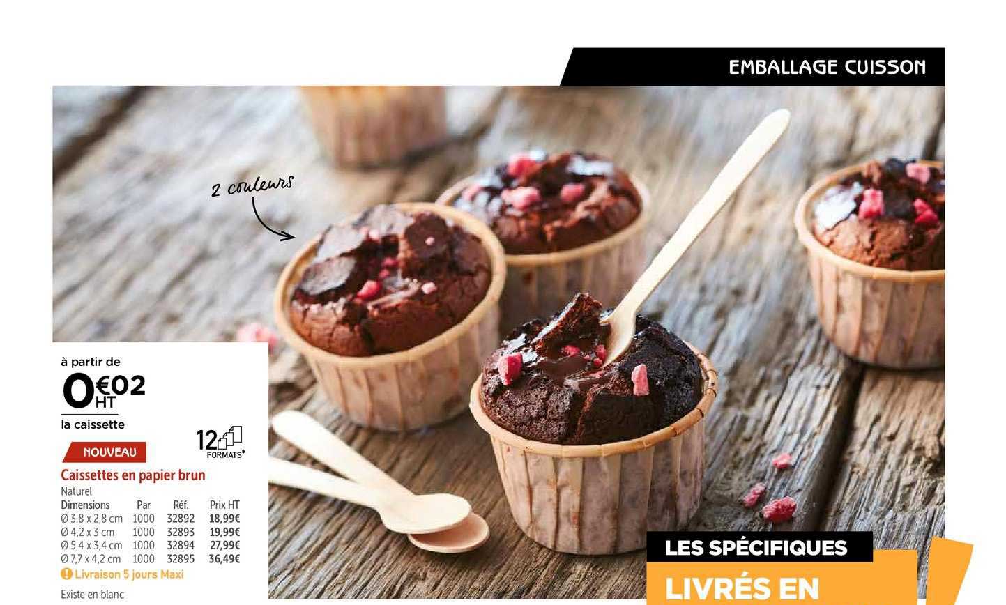 caissettes en papier brun