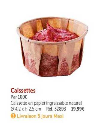 caissettes par 1000