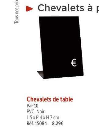 chevalets de table