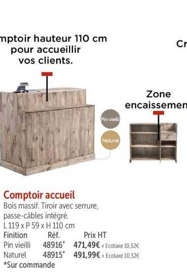 comptoir accueil