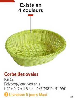 corbeilles ovales