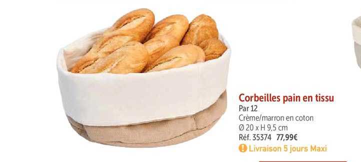 corbeilles pain en tissu