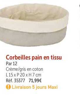 corbeilles pain en tissu