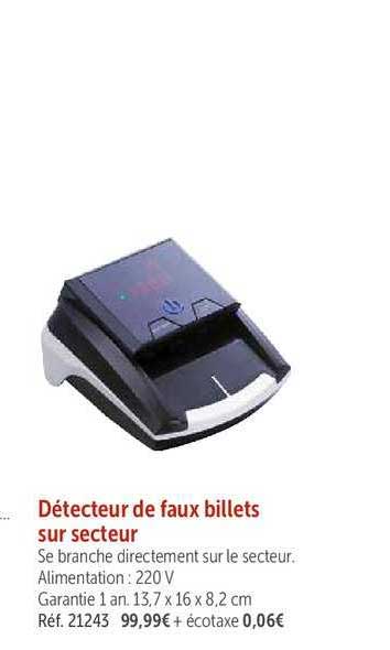 détecteur de faux billets sur secteur